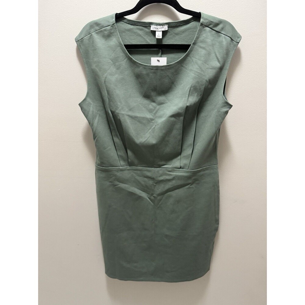 Nine West Cap Sleeve Ponte Sheath Dress‎ Green